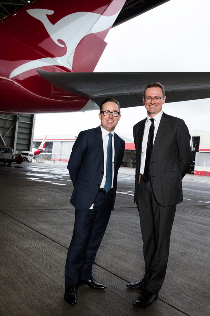 Qantas Group CEO Alan Joyce and Managing Director Tourism Australia John O'Sullivan
